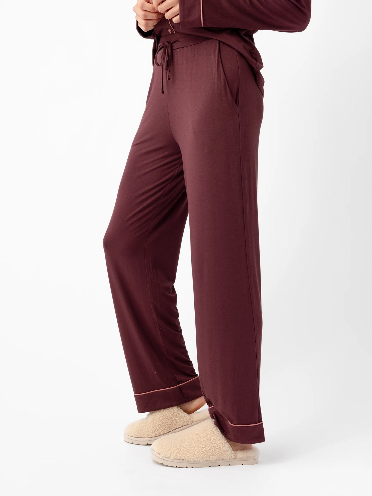 Women's Bamboo Stretch Knit Short Sleeve and Pant Pajama Set