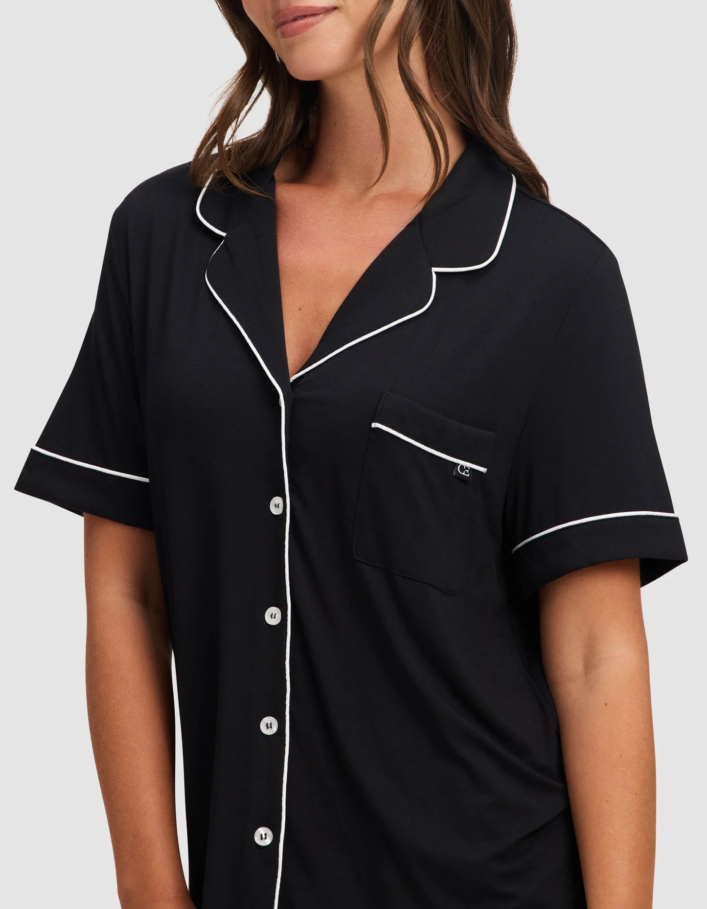 Women's Bamboo Stretch Knit Short Sleeve and Pant Pajama Set