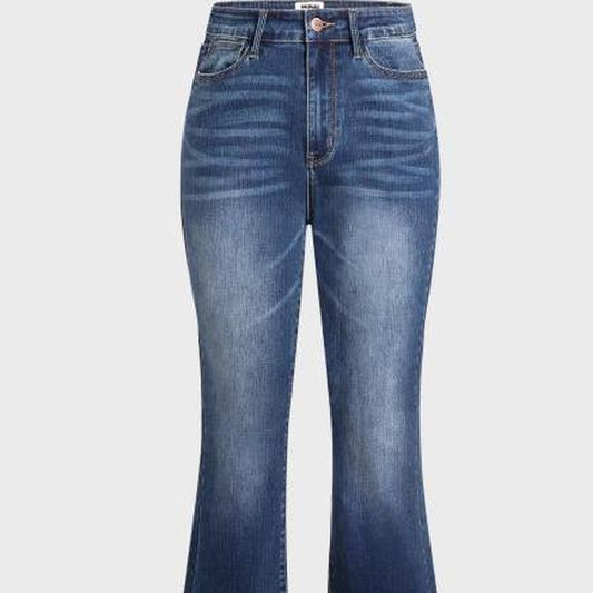Elevate Your Style with High-Rise Slim Fit Bootcut Jeans - Flattering Tummy Tuck Design for Ultimate Comfort
