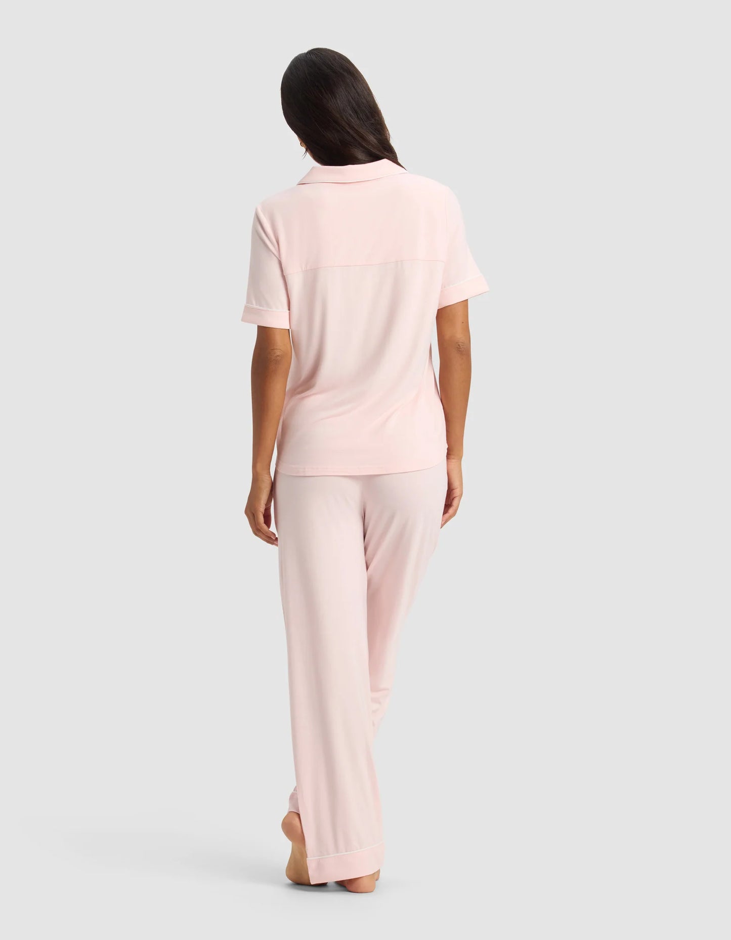 Women's Bamboo Stretch Knit Short Sleeve and Pant Pajama Set