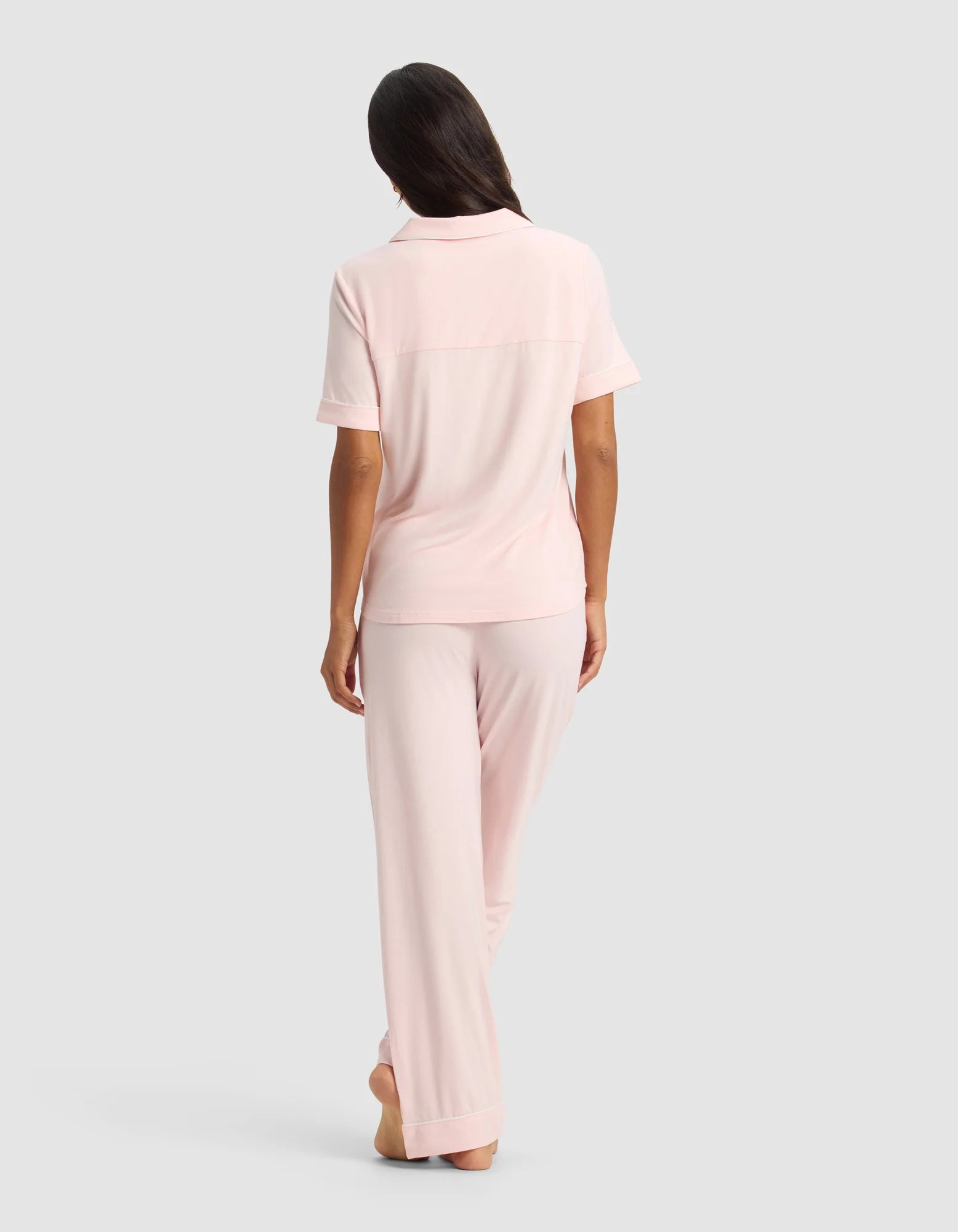 Women's Bamboo Stretch Knit Short Sleeve and Pant Pajama Set