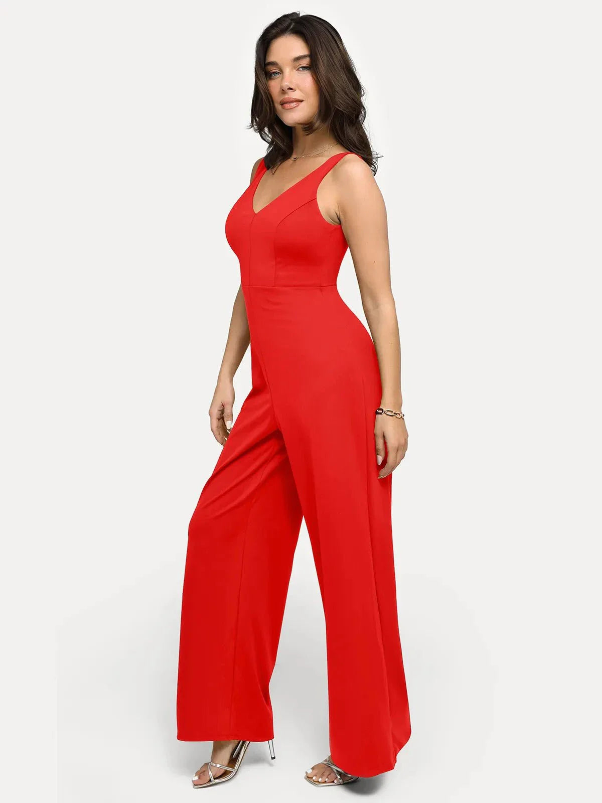Slimming Wide-Leg Shapewear Jumpsuit