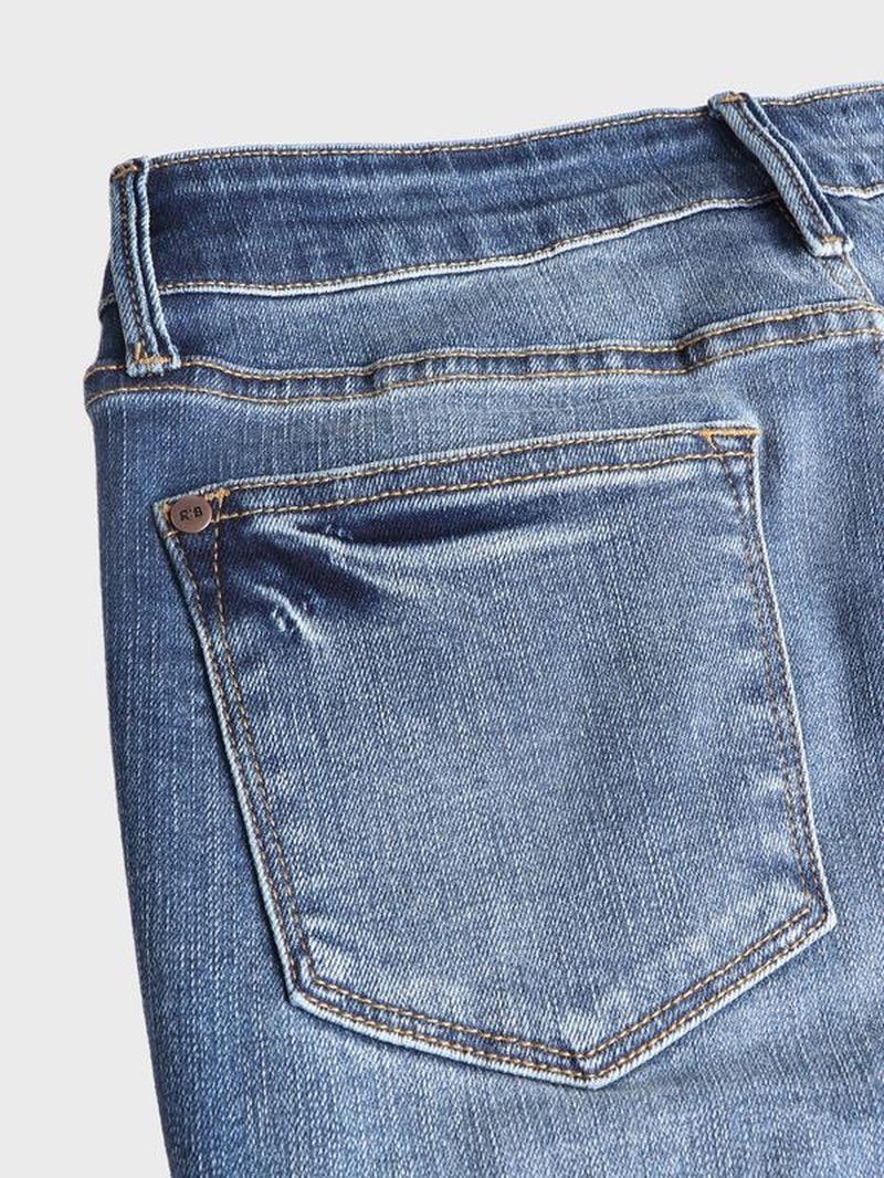 Elevate Your Style with High-Rise Slim Fit Bootcut Jeans - Flattering Tummy Tuck Design for Ultimate Comfort