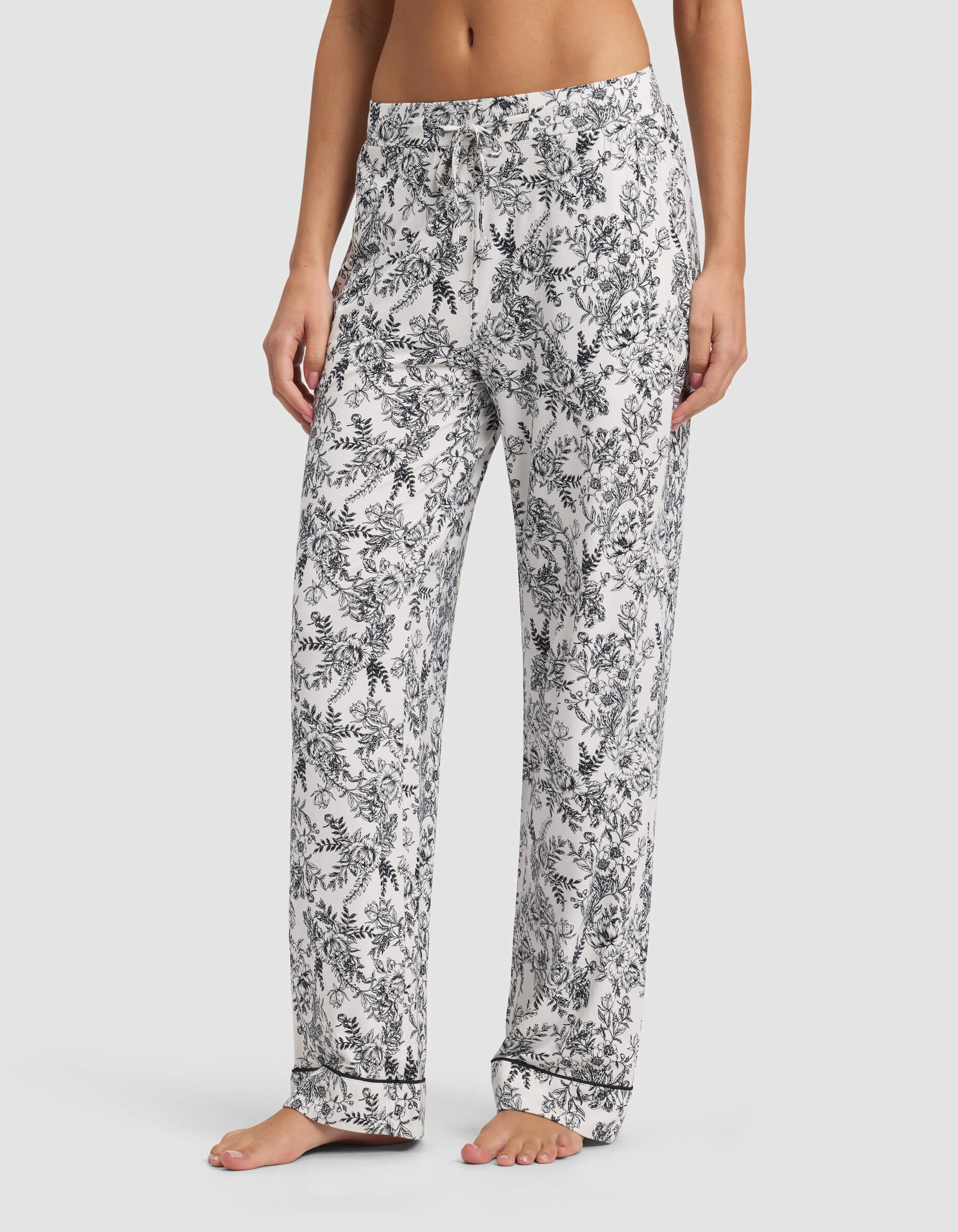 Women's Bamboo Stretch Knit Short Sleeve and Pant Pajama Set