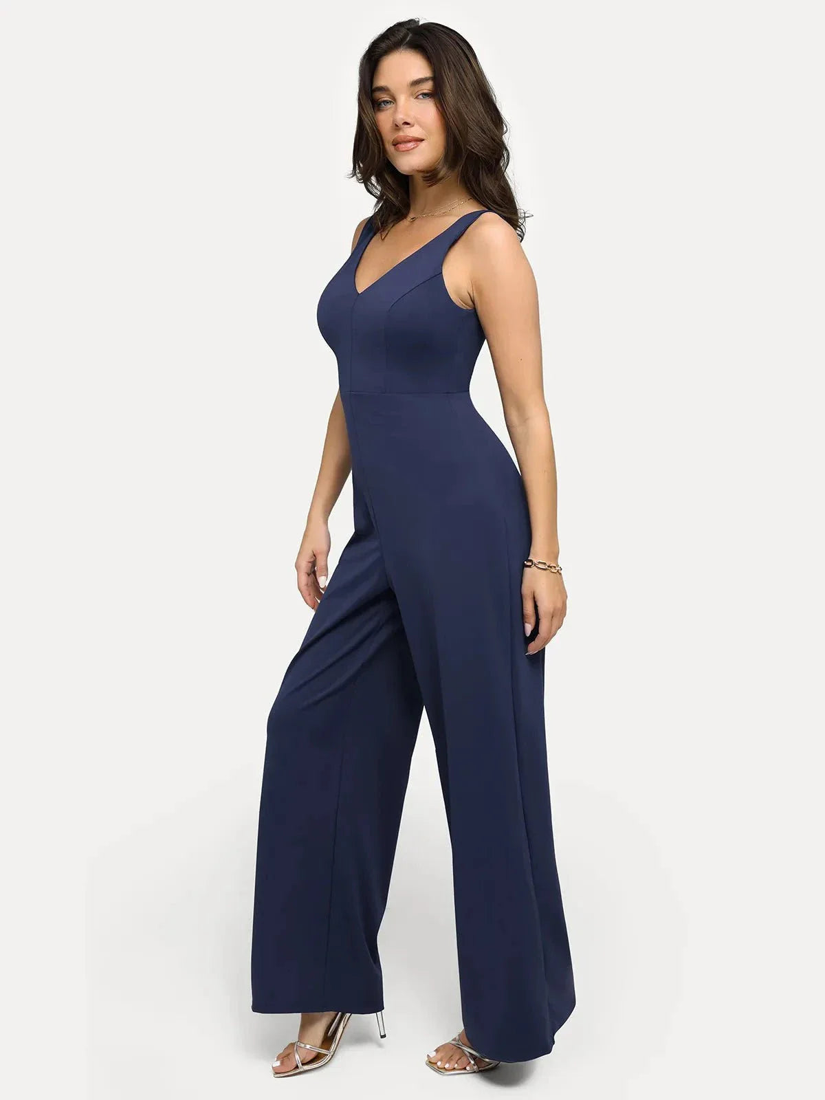 Slimming Wide-Leg Shapewear Jumpsuit