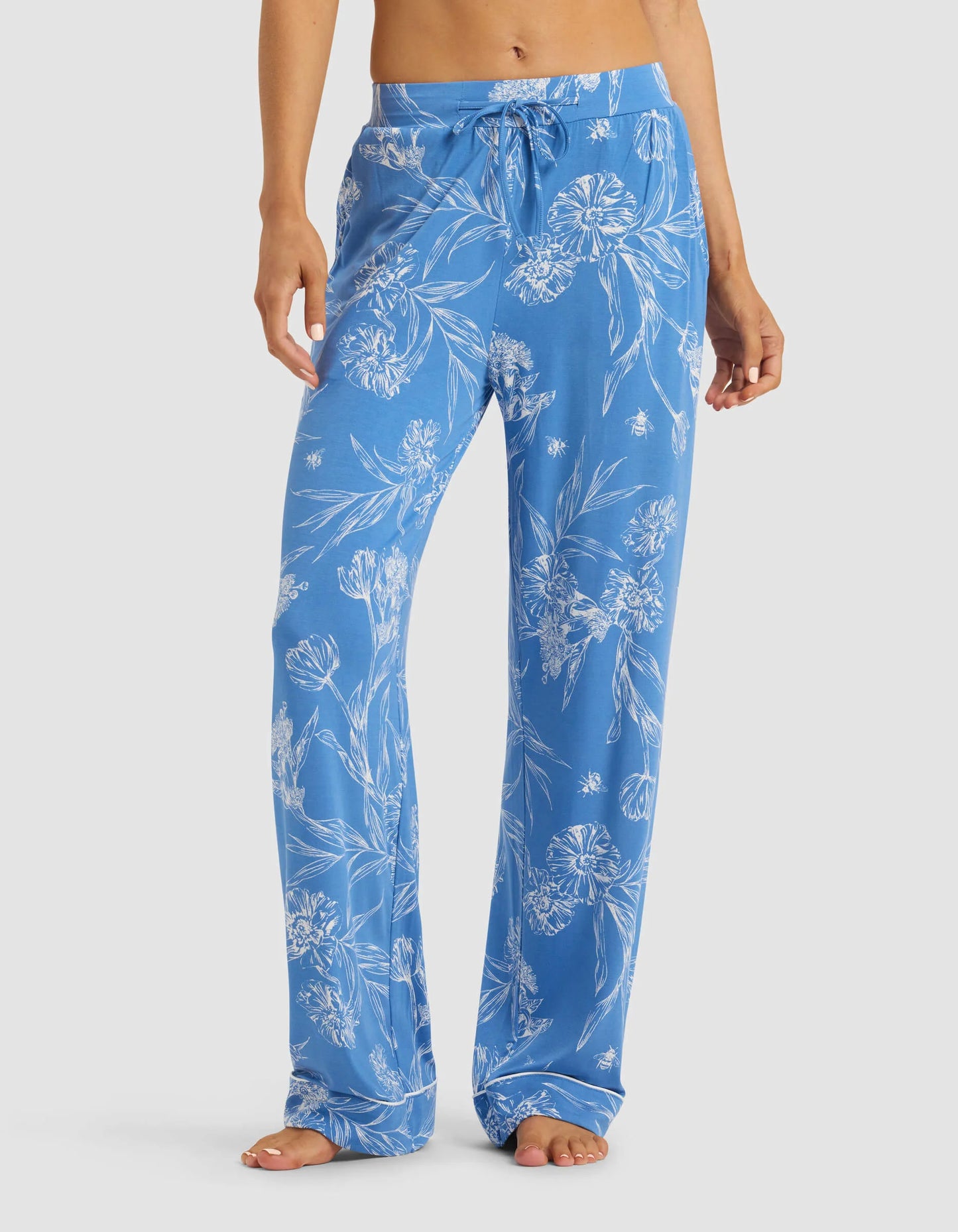 Women's Bamboo Stretch Knit Short Sleeve and Pant Pajama Set