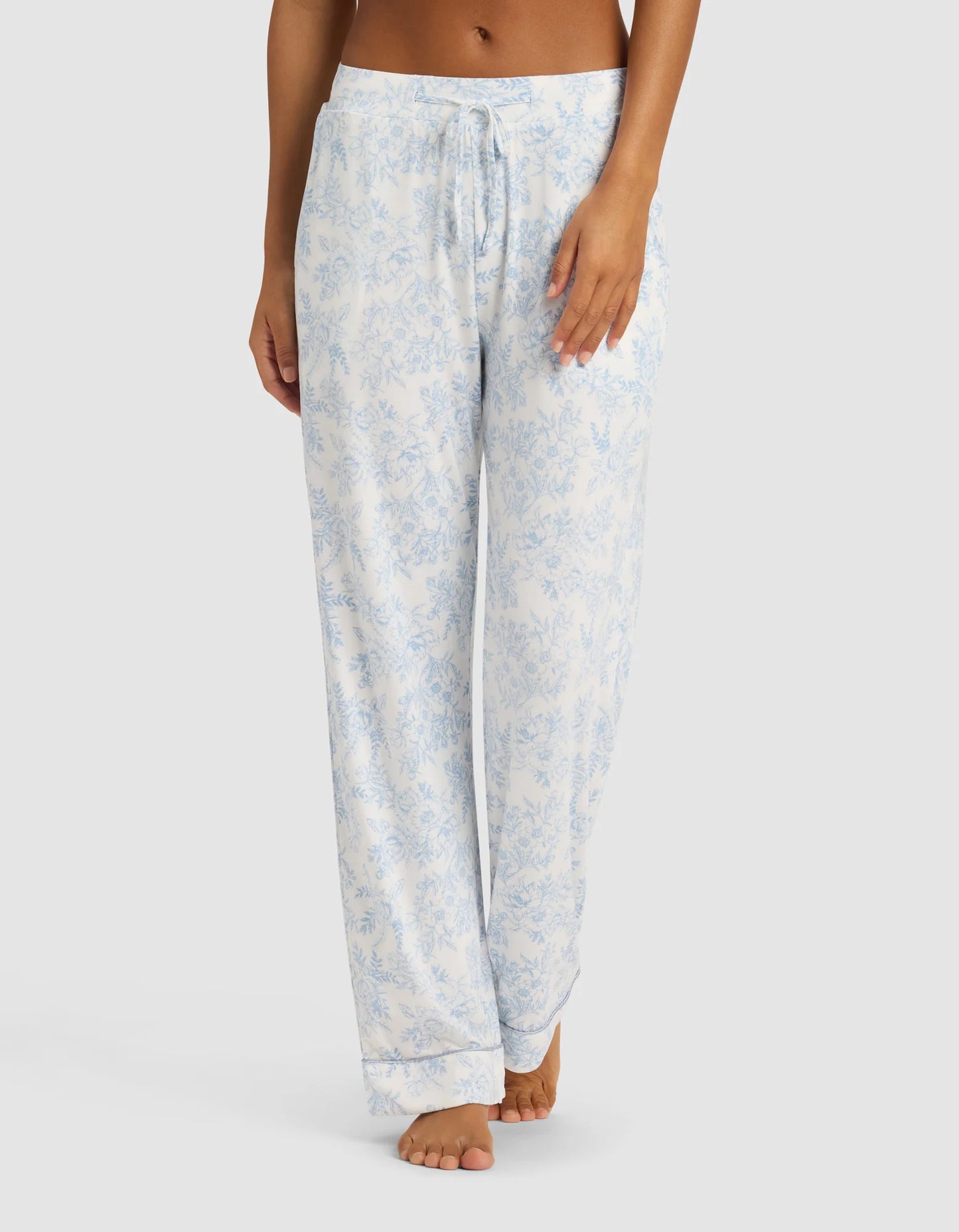 Women's Bamboo Stretch Knit Short Sleeve and Pant Pajama Set