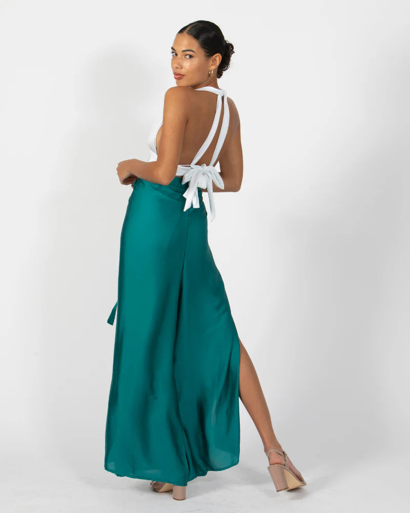 Satin Pant to Jumpsuit Conversion