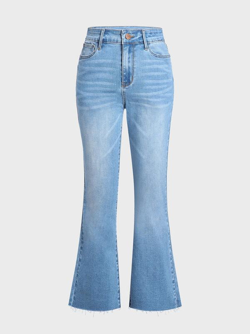 Elevate Your Style with High-Rise Slim Fit Bootcut Jeans - Flattering Tummy Tuck Design for Ultimate Comfort