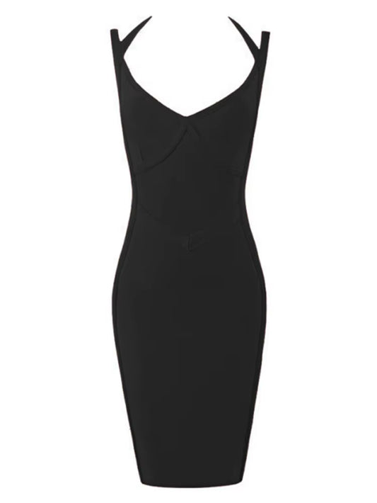NEW Summer Dress Women Sexy V Neck Backless White Red Bandage Dress Ladies Mini Party Dress Vestido