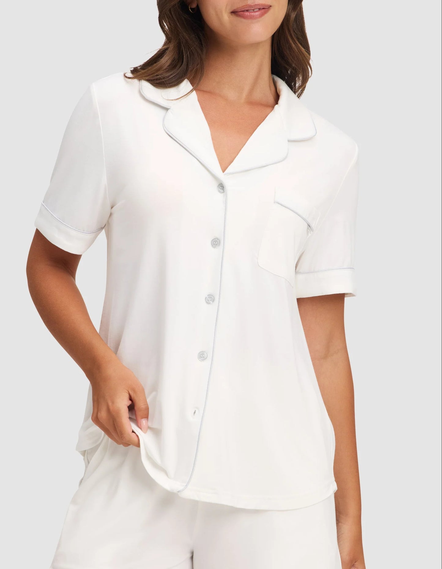 Women's Bamboo Stretch Knit Short Sleeve and Pant Pajama Set