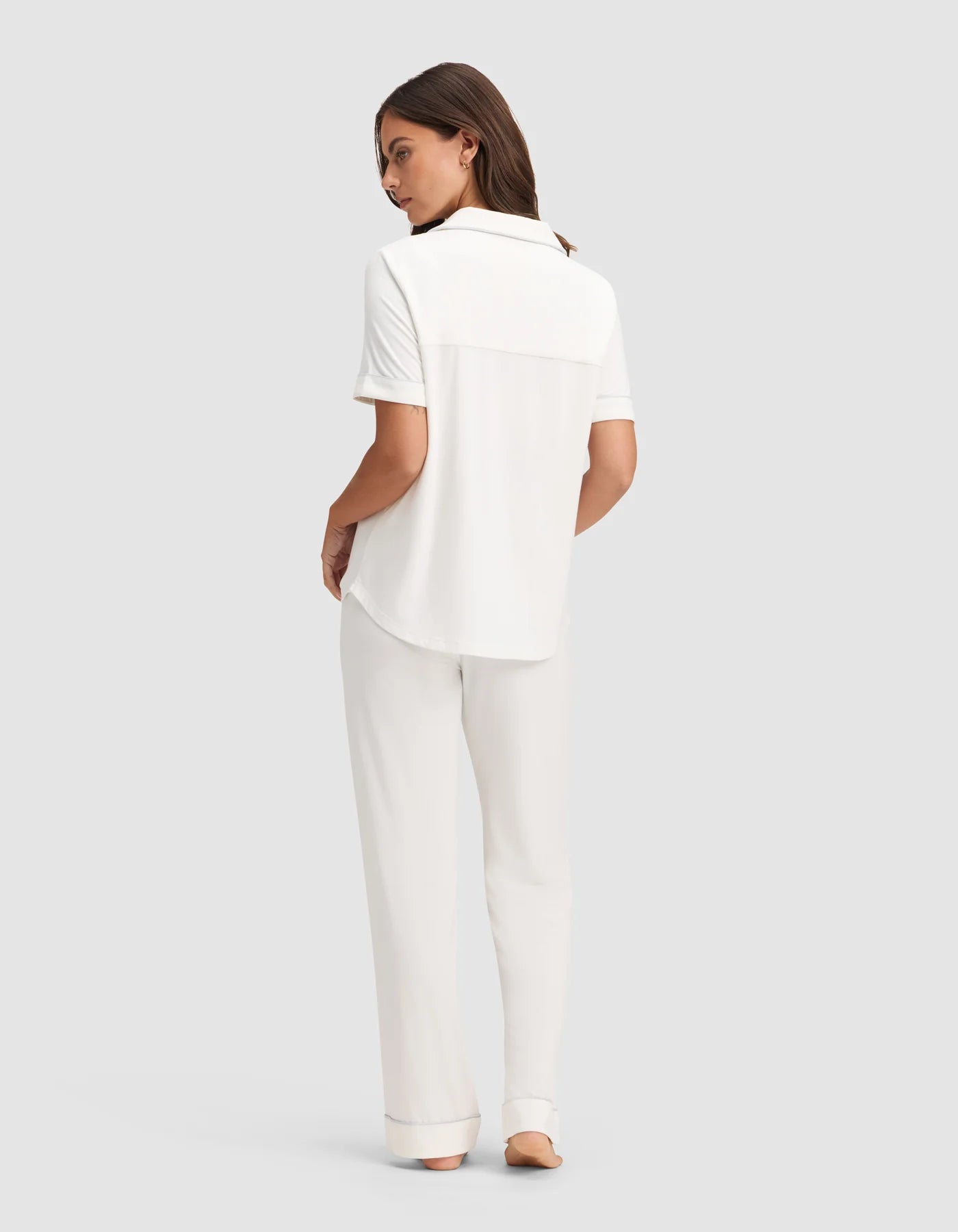 Women's Bamboo Stretch Knit Short Sleeve and Pant Pajama Set