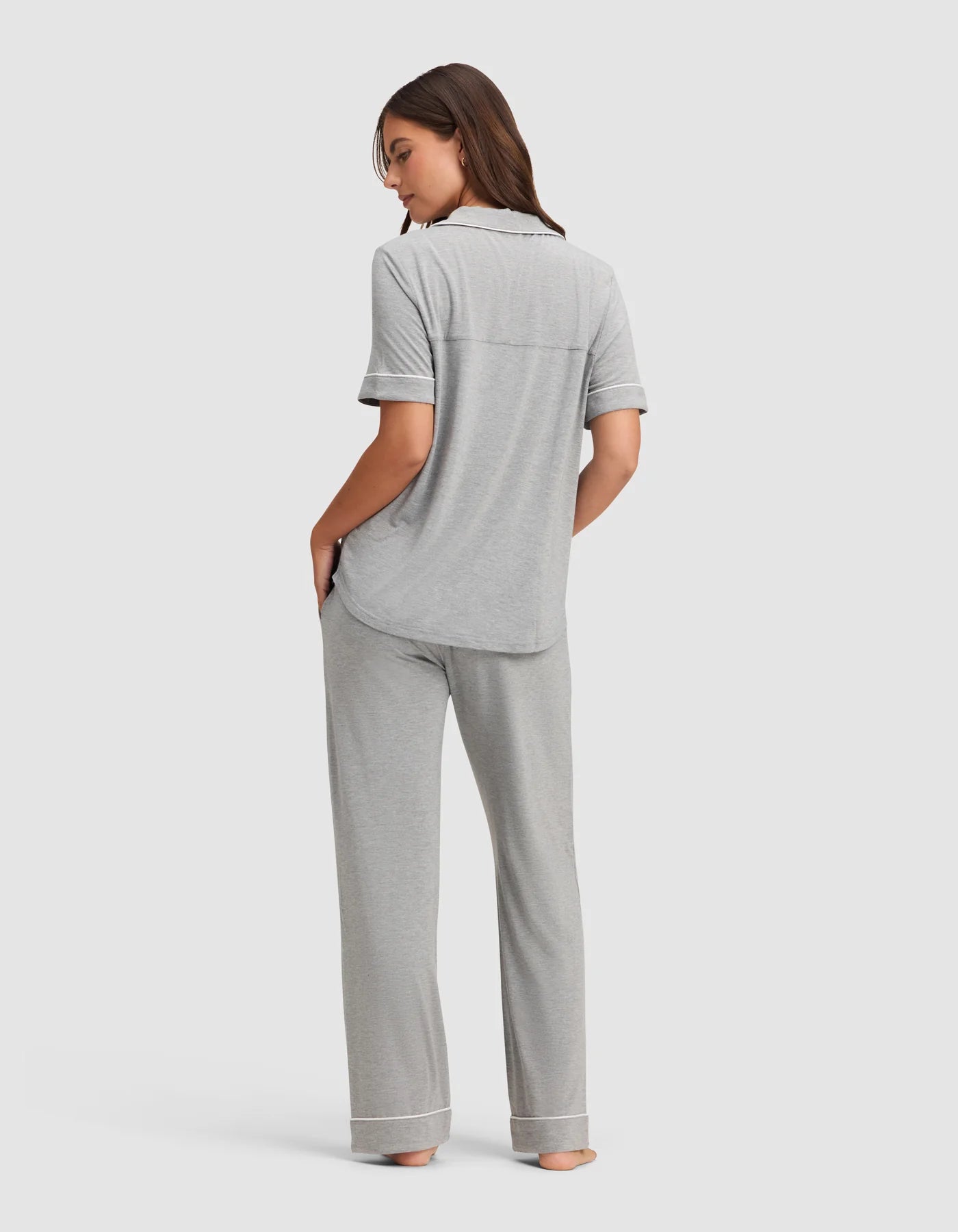 Women's Bamboo Stretch Knit Short Sleeve and Pant Pajama Set